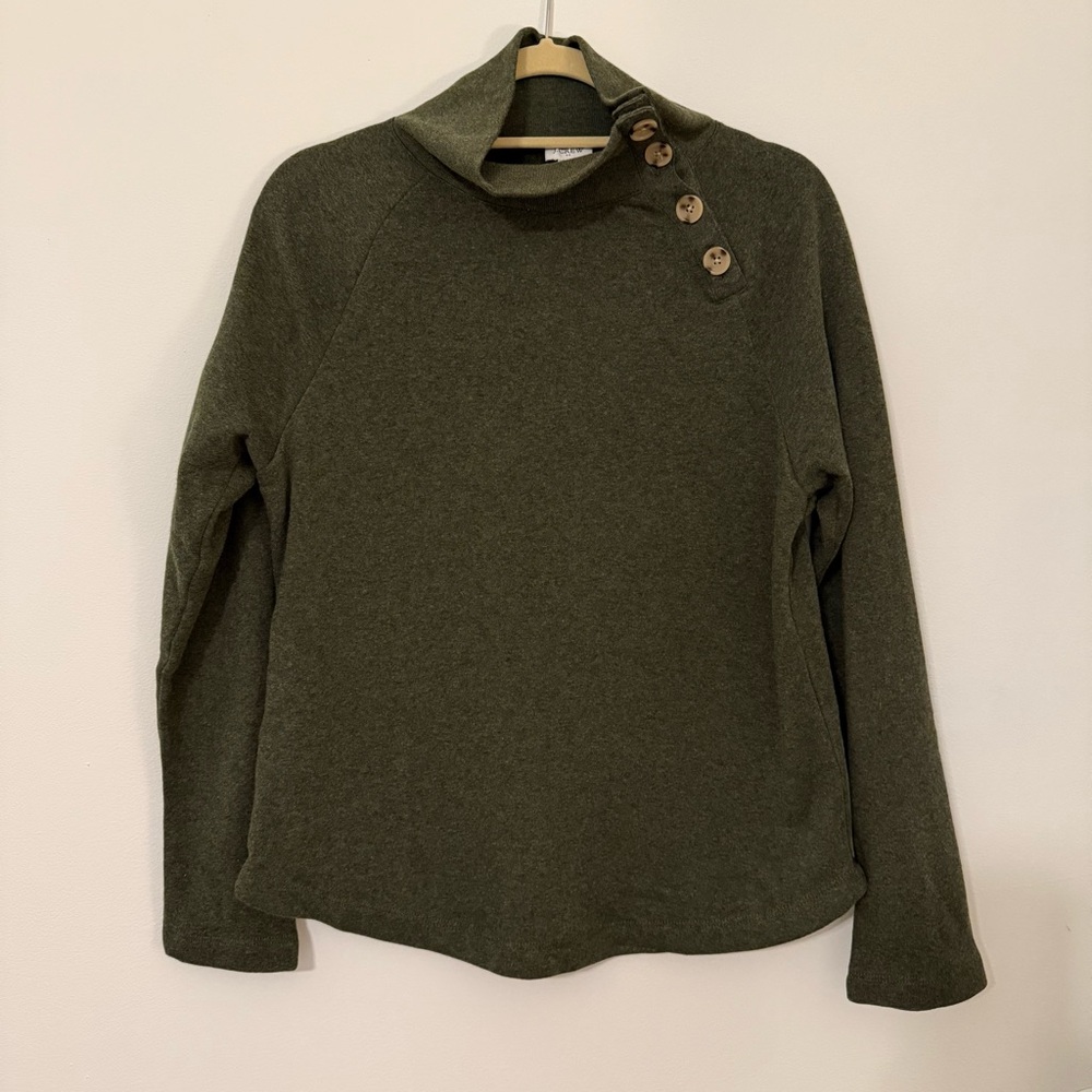 J. Crew Forest Green Knit Sweater Size S